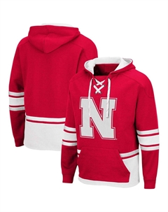 Мужская толстовка с капюшоном scarlet nebraska huskers lace up 3.0 pullover Colosseum