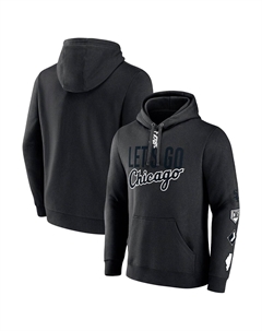 Мужской пуловер с капюшоном черного цвета с логотипом Chicago White Sox Bases Fanatics