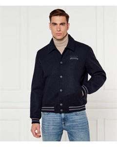 Куртка-Бомбер мельтон Regular fit, синий Guess jeans