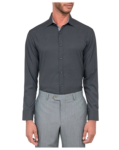 Мужская черная классическая рубашка в горошек Society of threads