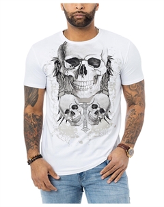 Мужская футболка со стразами и черепом X-ray