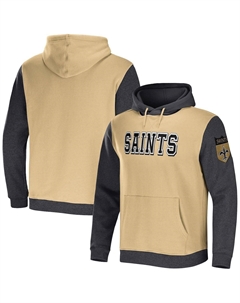 Мужская коллекция NFL x Darius Rucker от Gold, Charcoal пуловер с капюшоном New Orleans Saints Colorblock Fanatics
