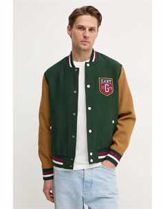 Куртка-бомбер из смеси шерсти, зеленый Gant