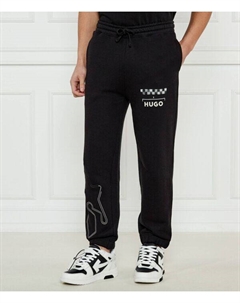 Брюки с зубами Regular fit, черный Hugo