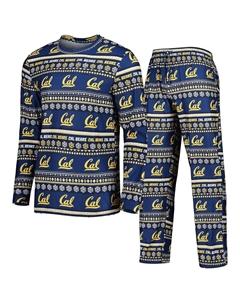 Мужской темно-синий комплект из футболки и брюк с длинными рукавами Cal Bears Swivel Concepts sport