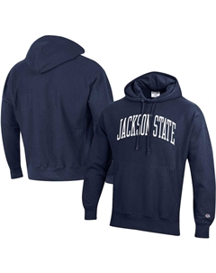 Мужская темно-синяя толстовка с капюшоном jackson state tigers tall arch pullover, синий Champion