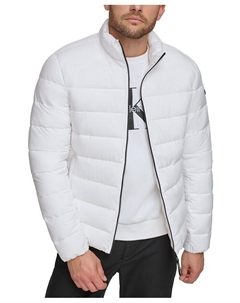 Мужская стеганая водостойкая куртка-пуховик Infinite Stretch, белый Calvin klein