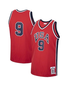 Мужская майка michael jordan red usa basketball authentic 1984 jersey, красный Mitchell and ness