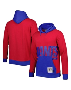Мужская красная толстовка с капюшоном new york giants big face 5.0 pullover, красный Mitchell and ness