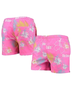 Мужские розовые плавки ohio state buckeyes с неоновым цветочным принтом, розовый Foco