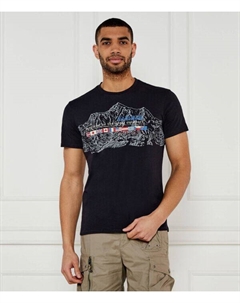 Футболка с рукавами S-образной формы Regular fit, синий Napapijri