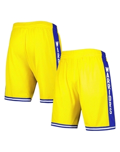 Мужские золотые шорты swingman golden state warriors 1974-75 hardwood classics Mitchell and ness