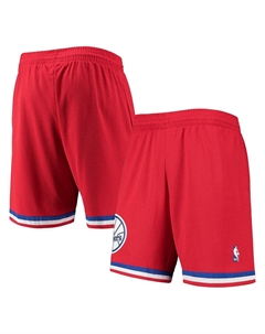 Мужские красные шорты philadelphia 76ers 2002-03 hardwood classics swingman, красный Mitchell and ness