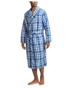 Мужской плетеный халат в клетку Polo ralph lauren