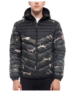 Мужская легкая стеганая куртка-пуховик с капюшоном Rokka&rolla