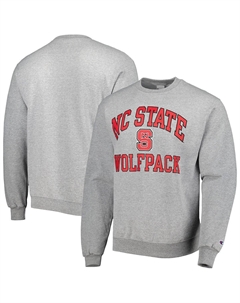 Мужской пуловер с высоким мотором Хизер Серый NC State Wolfpack High Motor Champion