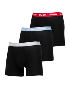 Боксеры с логотипом на поясе (упаковка из трех шт.), черный Hugo