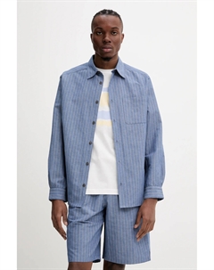 Льняная смесовая рубашка сорочка малая, синий A.p.c.