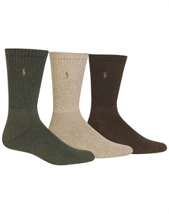 Набор из 3 мужских носков в рубчик с подушкой Foot Crew Polo ralph lauren