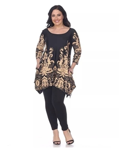 Плюс-топ-туника Yanette, черный White mark