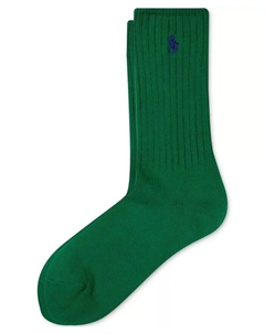 Женские классические носки в рубчик с круглым вырезом, зеленый Polo ralph lauren