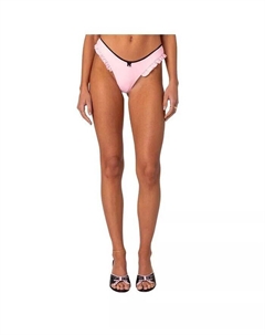 Женский плавок бикини Maggie с рюшами, розовый Edikted