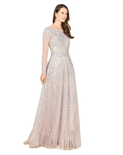 Женское платье с длинными рукавами, серый Lara