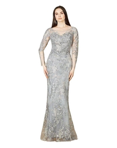 Женское кружевное платье с вырезом лодочкой и длинными рукавами, зеленый Lara