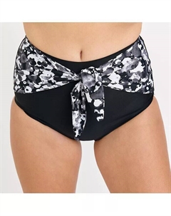 Плавки бикини больших размеров с высокой талией и завязкой спереди, мультиколор Calypsa