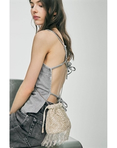 Сумка-Ведро с бисером, золотой Pull & bear