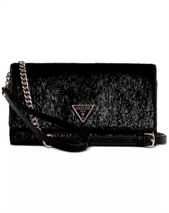 Бархатный клатч Glimmer с клапаном, черный Guess