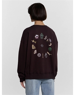 Свитшот женский коричневый с принтом Mark formelle