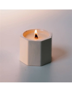 Свеча в стакане из гипса "Голубая ель" 45 Мануфактура баличевых