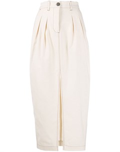 Mara hoffman юбка миди с контрастной строчкой нейтральные цвета Mara hoffman