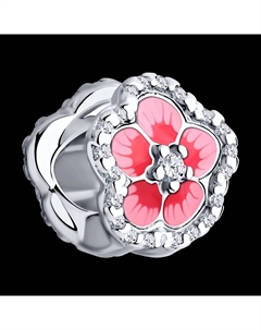 Подвеска-шарм из серебра с фианитами и эмалью Sokolov