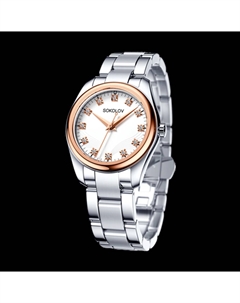 Женские часы из золота и стали Sokolov