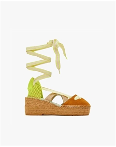 Женские эспадрильи на танкетке с плетеным каблуком и резинкой на подъеме, коричневый Star love