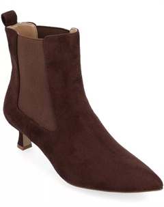 Женские ботильоны Tenlee Tru Comfort на широком каблуке из пеноматериала, коричневый Journee collection