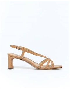 Босоножки на каблуке с ремешками, коричневый Сфера