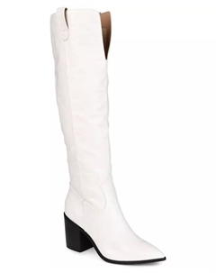 Женские очень широкие сапоги до колена Therese, белый Journee collection