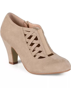 Женские полусапоги Piper Wide Width Cagey Upper Round Toe Dress Shooties, коричневый/бежевый Journee collection