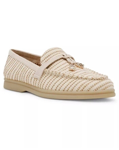 Женские мокасины Sadrine Slip из льна, коричневый/бежевый Anne klein