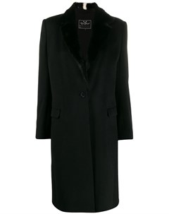 Unconditional однобортное пальто с контрастным воротником s черный Unconditional