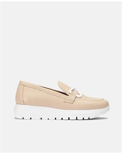 Aura natural женские мокасины на танкетке, натуральный Wonders