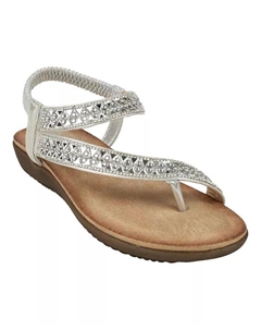 Женские асимметричные сандалии на плоской подошве Reille с украшениями, серый Gc shoes