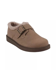 Женские сабо Ezra Shearling Buckle Clogs, коричневый/бежевый Gc shoes