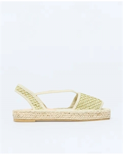 Открытые эспадрильи из рафии, зеленый Сфера
