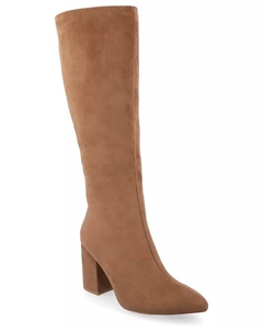 Женские сапоги Ameylia Block Heel до колена, коричневый Journee collection