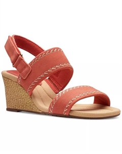 Эспадрильи Kyarra Rose на танкетке, розовый Clarks