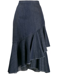 Milla milla джинсовая юбка асимметричного кроя со складками 42 синий Milla milla®